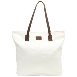 DreiMaster Vintage Nákupní taška  bílá / tmavě hnědá
