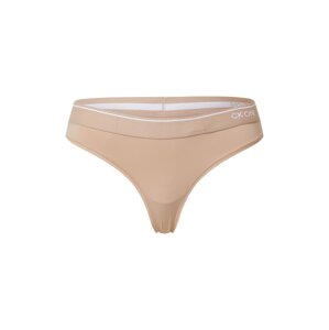 Calvin Klein Underwear Tanga 'THONG' béžová / bílá