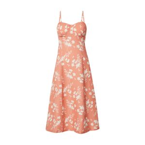 EDITED Letní šaty 'Yumiko'  jasně oranžová / bílá