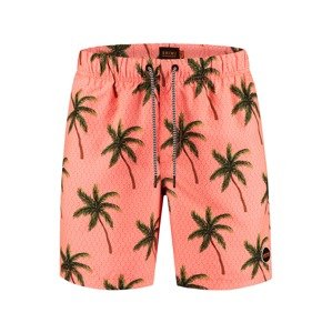 Shiwi Plavecké šortky 'palms'  korálová / zelená