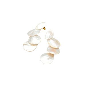 EDITED Náušnice 'Motala'  perlově bílá / zlatá