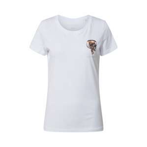 EINSTEIN & NEWTON Tričko 'Goldskull Chest T-Shirt'  zlatá / bílá