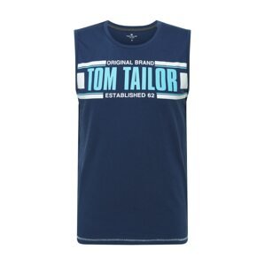TOM TAILOR Tričko  světlemodrá / tmavě modrá / bílá
