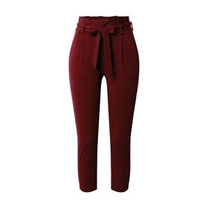 Vero Moda Petite Kalhoty se sklady v pase 'EVA'  tmavě červená