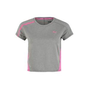 PUMA Funkční tričko 'Train Panel' šedá / svítivě růžová