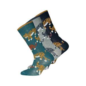EWERS Ponožky noční modrá / světle hnědá / šedá / nefritová / mix barev