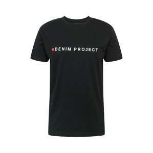 Denim Project Tričko  černá / bílá
