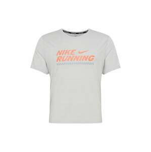 NIKE Funkční tričko 'Miler Future Fast'  šedá / oranžová