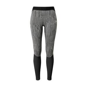ODLO Sportovní kalhoty  černá / světle šedá / šedý melír