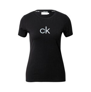 Calvin Klein Tričko  černá / stříbrná / bílá