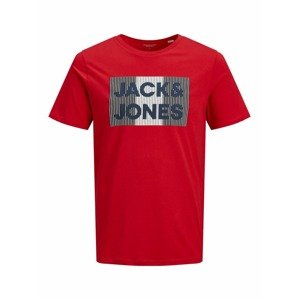 JACK & JONES Tričko  námořnická modř / červená / černá / bílá