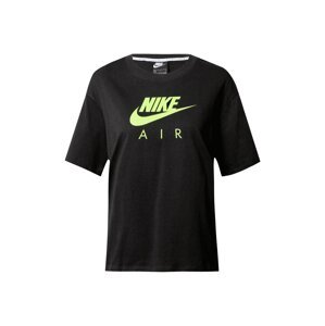 Nike Sportswear Tričko 'Air'  černá / svítivě zelená