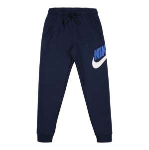 Nike Sportswear Kalhoty námořnická modř / kouřově modrá / bílá