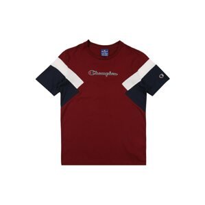 Champion Authentic Athletic Apparel Tričko  vínově červená / námořnická modř / bílá