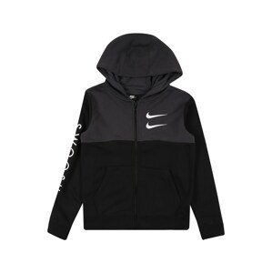 Nike Sportswear Mikina  černá / antracitová / bílá