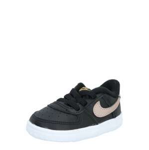 Nike Sportswear Tenisky 'Force 1 Crib'  zlatá / černá / pudrová