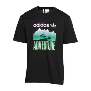 ADIDAS ORIGINALS Tričko 'Adventure Mountain'  černá / růžová / zelená