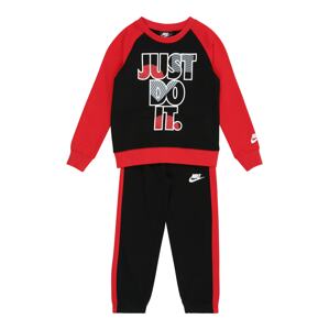 Nike Sportswear Joggingová souprava  tmavě červená / černá / bílá / šedá
