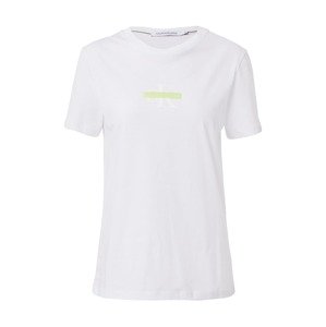 Calvin Klein Jeans Tričko  bílá / světle zelená
