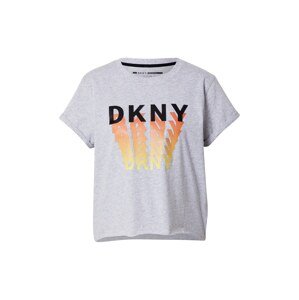 DKNY Performance Tričko  šedý melír / černá / oranžová / žlutá