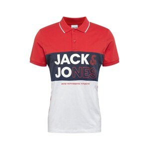 JACK & JONES Tričko 'ARID'  melounová / bílá / chladná modrá