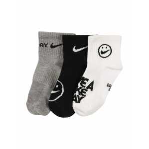 Nike Sportswear Ponožky  šedá / bílá / černá