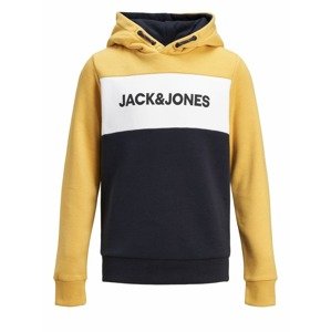 Jack & Jones Junior Mikina  černá / žlutá / bílá