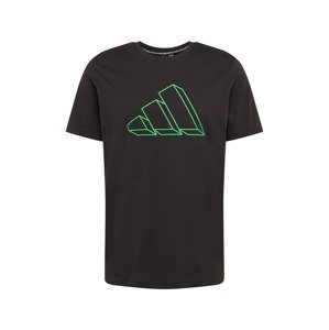 ADIDAS PERFORMANCE Funkční tričko zelená / černá