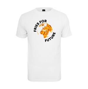 Mister Tee Tričko 'Fries For Future'  bílá / černá / oranžová