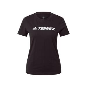 adidas Terrex Funkční tričko  černá / bílá