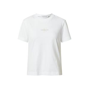 Calvin Klein Jeans Tričko  bílá / přírodní bílá