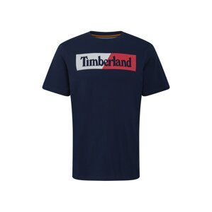 TIMBERLAND Tričko  červená třešeň / bílá / ultramarínová modř