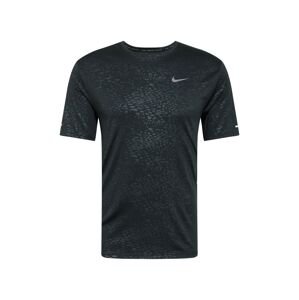 NIKE Funkční tričko 'Miler Run Division'  černá / šedá / fialová