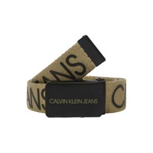 Calvin Klein Jeans Opasek  olivová / černá