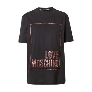 Love Moschino Tričko  černá / tmavě červená
