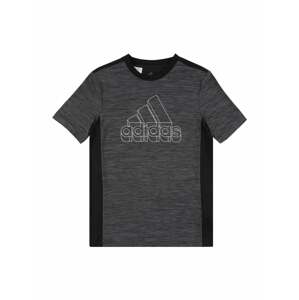 ADIDAS SPORTSWEAR Funkční tričko  kámen / černá / bílá
