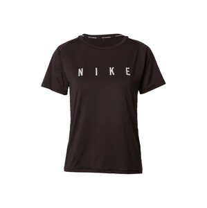 NIKE Funkční tričko 'Miler Run Division'  černá / bílá