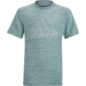 ADIDAS PERFORMANCE Funkční tričko  bílá / zelený melír / šedá