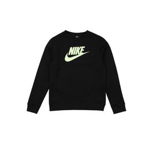 Nike Sportswear Mikina 'FUTURA'  černá / pastelově žlutá