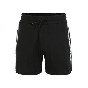 Calvin Klein Swimwear Kalhoty 'Terry'  černá / bílá