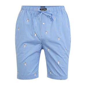Polo Ralph Lauren Pyžamové kalhoty  nebeská modř / bílá / hnědá