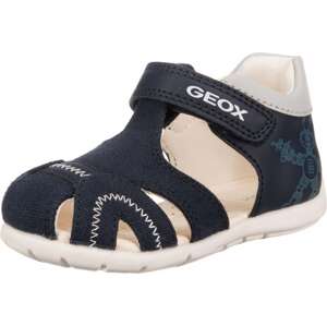 GEOX Kids Otevřená obuv 'Elthan'  bílá / námořnická modř / chladná modrá