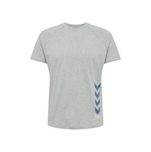 Hummel Funkční tričko 'CALEB'  šedý melír / modrá
