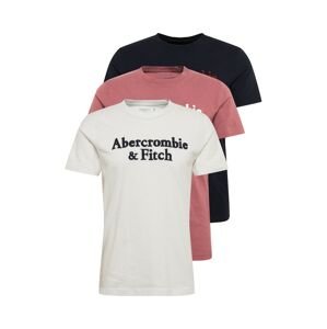 Abercrombie & Fitch Tričko námořnická modř / rubínově červená / světle červená / bílá