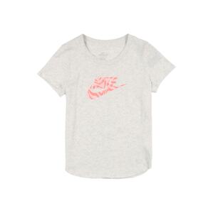 Nike Sportswear Tričko  šedý melír / pink / růžová