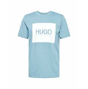 HUGO Tričko 'Dolive'  bílá / kouřově modrá