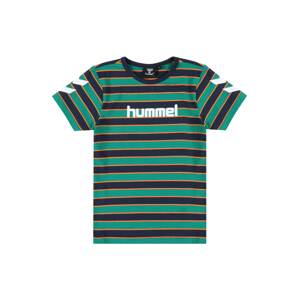 Hummel Tričko  tmavě zelená / námořnická modř / oranžová / bílá