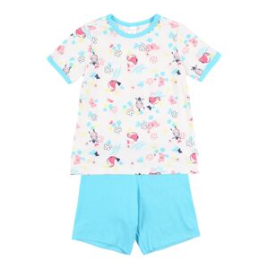 SCHIESSER Pyžamo  bílá / aqua modrá / pink / námořnická modř / žlutá