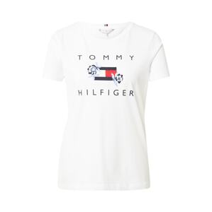TOMMY HILFIGER Tričko  bílá / námořnická modř / světlemodrá / červená