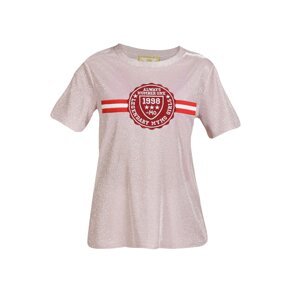 MYMO T-Shirt  bílá / pastelově růžová / grenadina / rubínově červená
